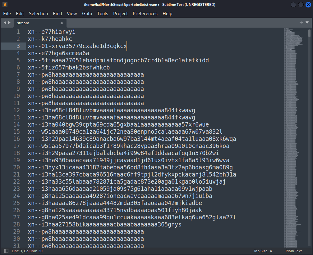 Isolated encoded data